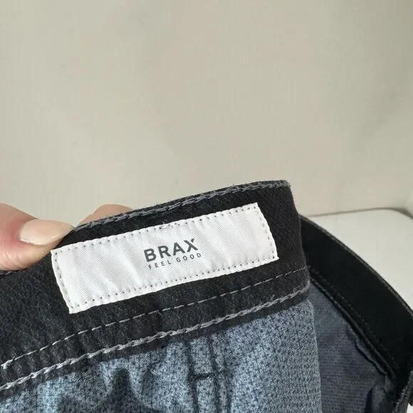Brax Mens Pants 40x34 Black Cooper Fancy Regular Fit Straight Comfy Sustainable